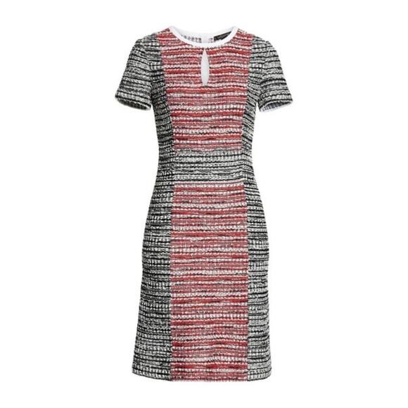 St. John Collection‎ Amelia Women's Tweed Colorblock Sheath Dress Size 4 - Picture 1 of 7